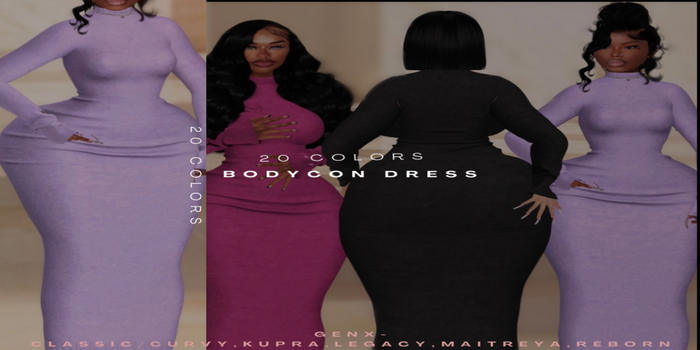BODYCON DRESS - MUSTERD