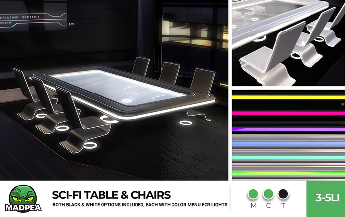 MadPea SciFi Table & Chairs