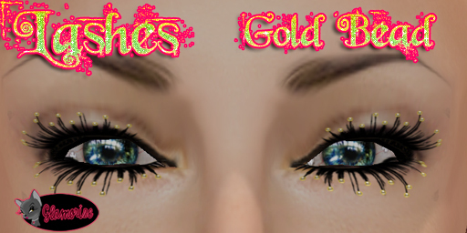 .:Glamorize:. Lashes - Gold Bead (Mod/Copy)