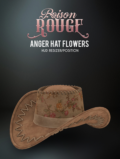 POISON ROUGE Anger Hat Flowers
