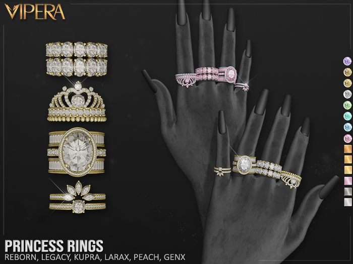 [VIPERA] Princess Rings Set