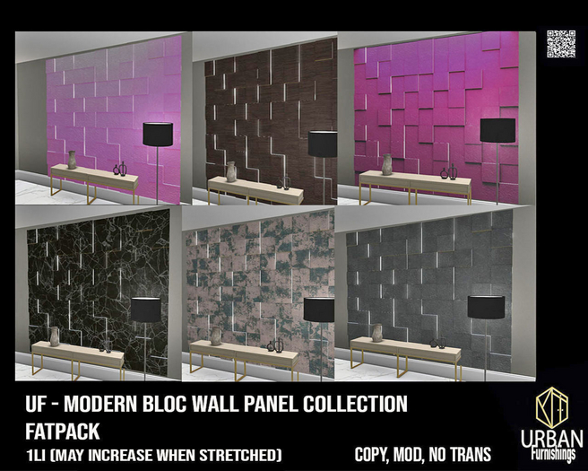 Modern Bloc wall panel collection (FatPack)