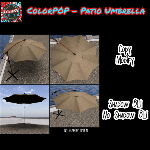 ColorPOP - Patio Umbrella BOX (ADD to Unpack)