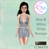 :Cho:Blue & White Stripe Romper Maitreya  HUD