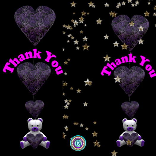 Big Thank You Teddy Bear Balloons Purple