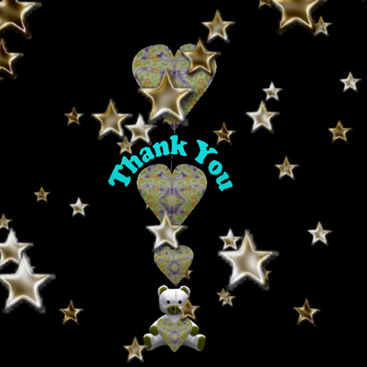 Countertop Thank You Teddy Bear Balloons Yellow