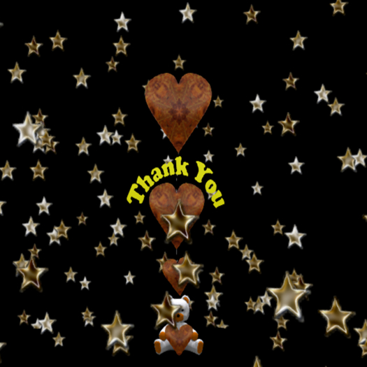 Countertop Thank You Teddy Bear Balloons Orange