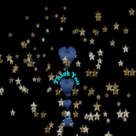 Countertop Thank You Teddy Bear Balloons Blue