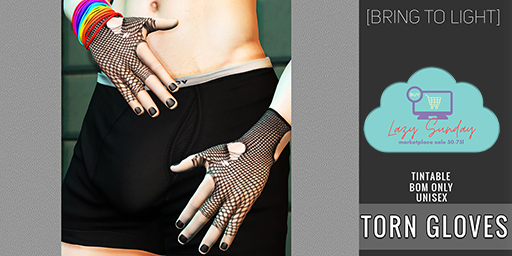 [BTL Tattoos] - Torn Fishnets Gloves [ADD TO UNPACK]
