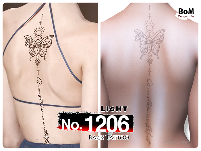 (Back Tattoo) No.1206 Light