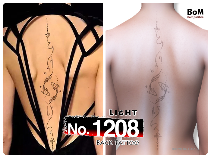 (Back Tattoo) No.1208 Light