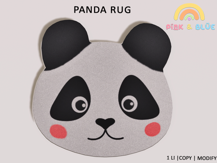 Panda Rug Lullabeebs/TD/Zooby Animesh{Pink & Blue}