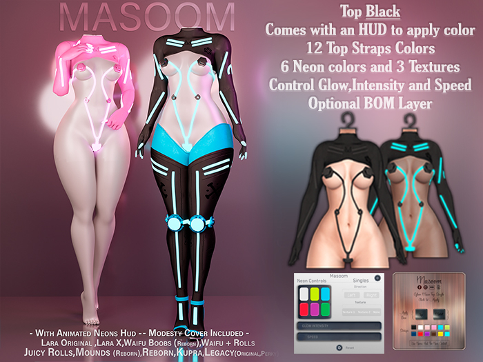 [[ Masoom ]] Top Cyber ​​Muse - Negro