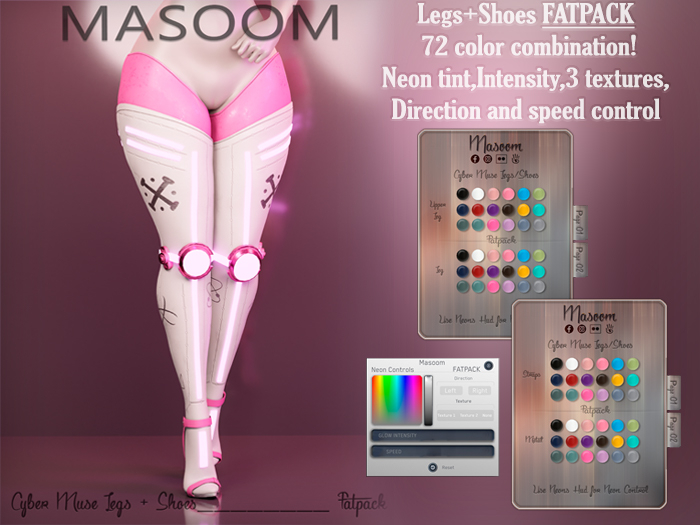 [[ Masoom ]] Cyber Muse Legs and Shoes - FATPACK