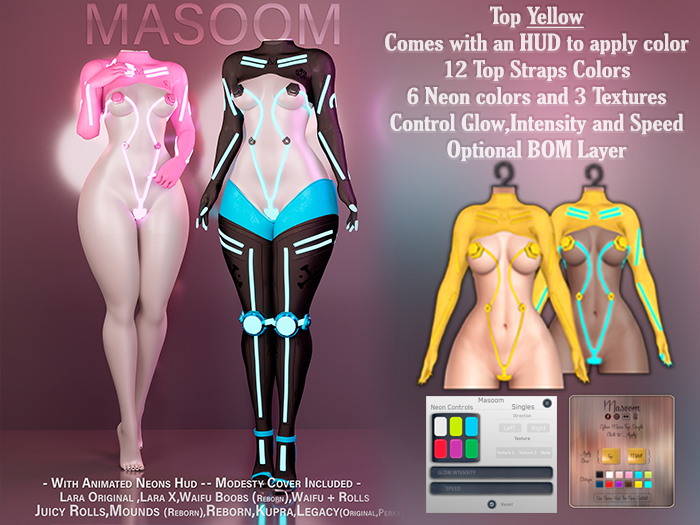 [[ Masoom ]] Cyber Muse Top - Yellow