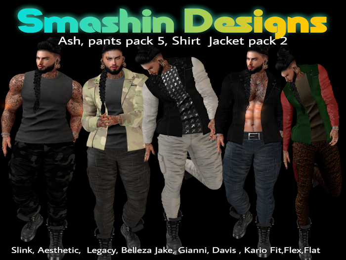 {SD}Ash-Pack 5  pants FATPACK 