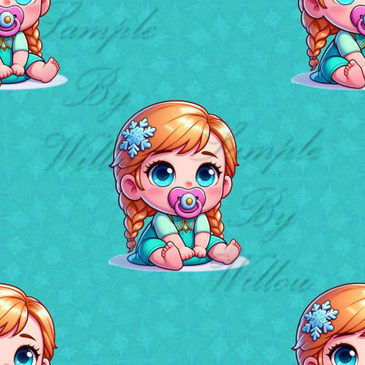 Baby Anna Teal Texture
