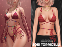 TORI TORRICELLI // Anya Bikini Top // Red