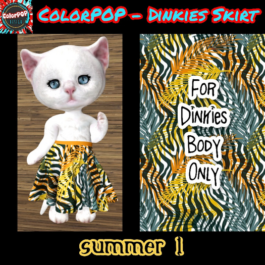 ColorPOP - Dinkies Skirt - Summer 1 BOX (ADD to Unpack)