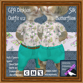 GPA Dinkies Outfit BOM - Silk Butterflies Print v.2