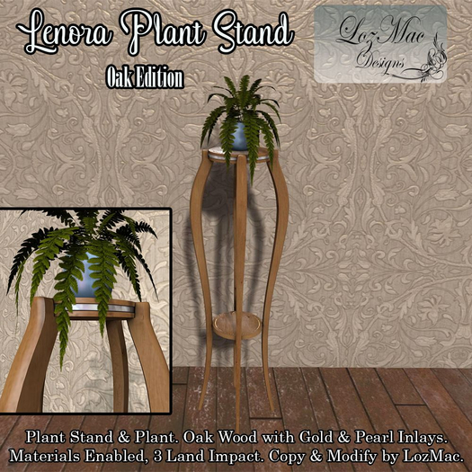 Lenora Plant Stand (Oak)