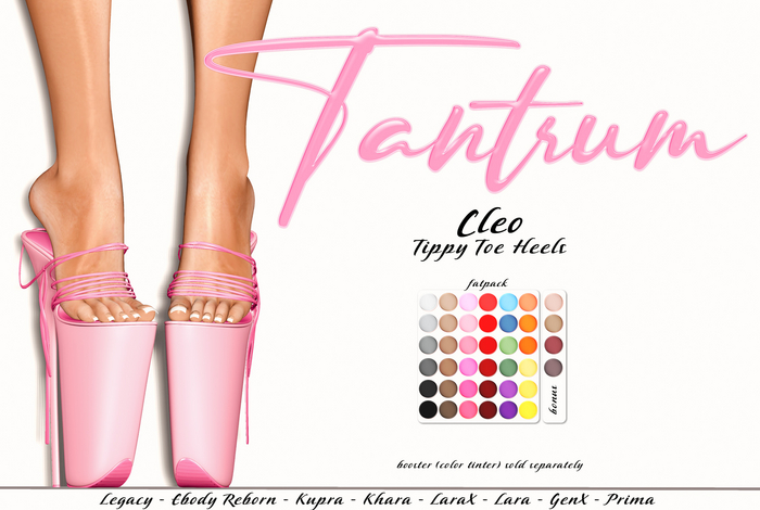 Tantrum - Cleo Tippy Toe Heels - Fatpack
