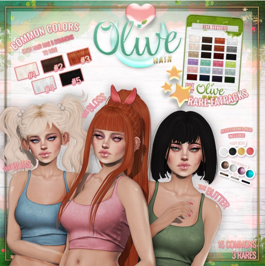.Olive. the Heart Hero Gacha - Butter Hair [Rez] RARE