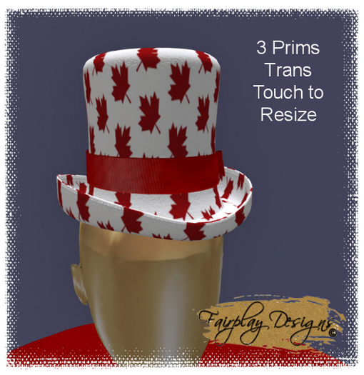 ~R~Canada Day Party Hat~Trans