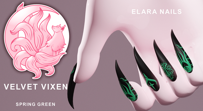 ~Vixen~ Elara Nails - Spring Green (Legacy F)