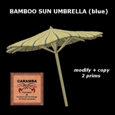 bamboo sun umbrella - blue (modify/copy)