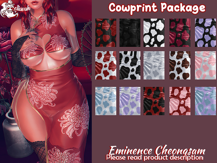 Eliavah ~ Eminence Cheongsam [COWPRINT]