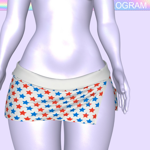 Independence Day Rouched Skirt