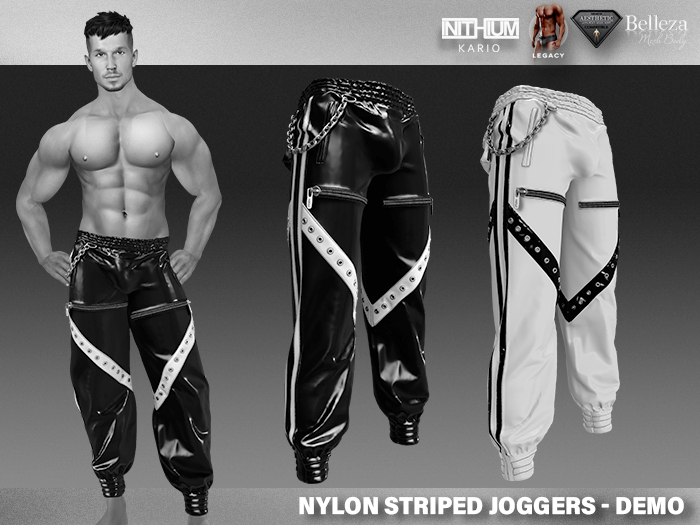 [SEVENELEVEN] Nylon Striped Joggers - DEMO