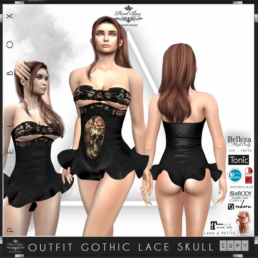 PIXEL BOX - Outfit Gothic Lace Skull