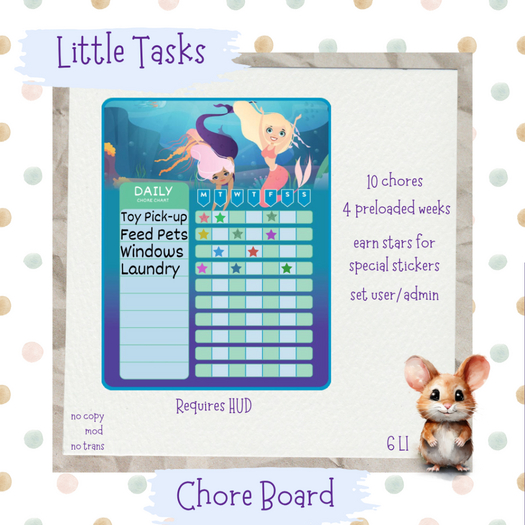 Little Tasks ~ Chore Board Mermaid (1)
