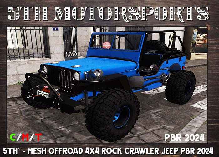 5TH~ MESH OFFROAD BLUE 4X4 ROCK CRAWLER JEEP PBR 2024 ( Daily Driver ) 