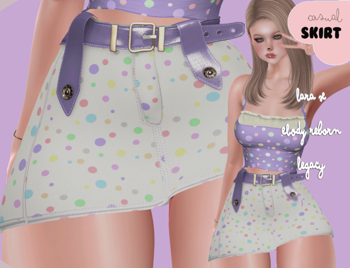Akikazu Fashion - Casual - Skirt Lilas Point