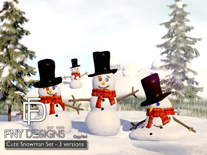 :FNY: Designs - Cute Snowman Set | 100% Mesh