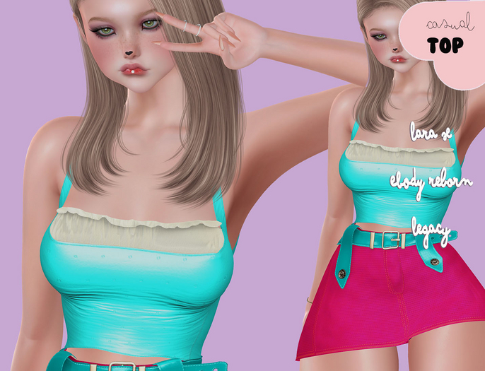 Akikazu Fashion - Casual - Top Blue