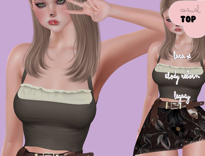 Akikazu Fashion - Casual - Top Brown