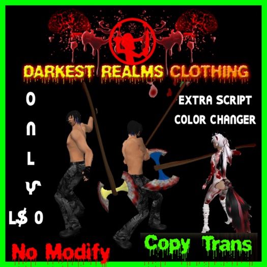 DRC - Double Edged Battle Axe (Scripted) With Color Changer (free)