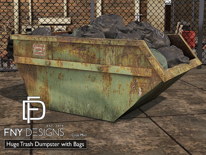 :FNY: Designs - Huge Trash Dumpster | 100% Mesh