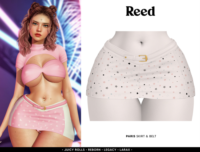 REED - PARIS SKIRT // WHITE STARS