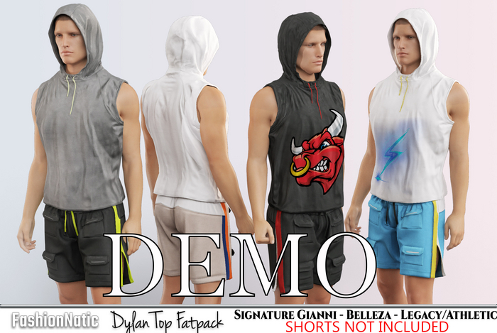 Demo Top Dylan Fatpack - Signature Gianni, Belleza Jake, Legacy, Athletic - FashionNatic 