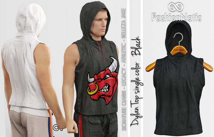 Top Dylan Black - Signature Gianni, Belleza Jake, Legacy, Athletic - FashionNatic 