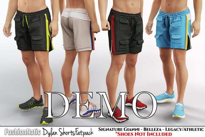 Demo Shorts Dylan Fatpack - Signature Gianni, Belleza Jake, Legacy, Athletic - FashionNatic 