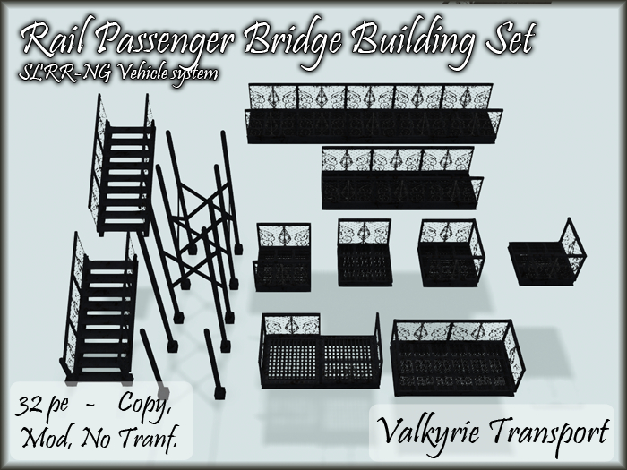 Rail Passenger Bridge Building Set