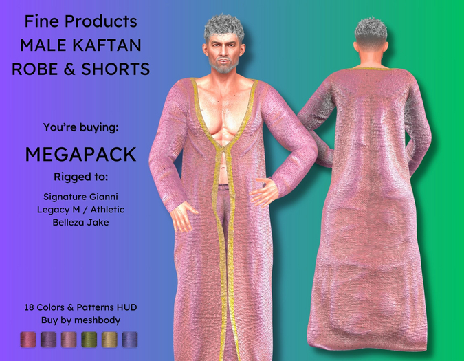 FP - Male Kaftan Robe & Shorts MEGAPACK