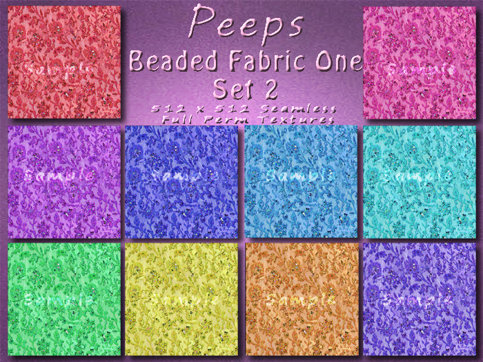 Peeps Textures Beaded Fabric One 2