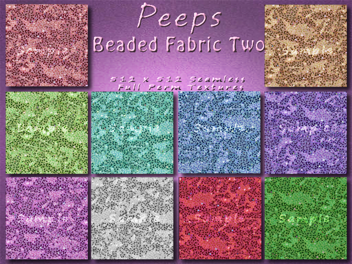Peeps Textures Beaded Fabric Two